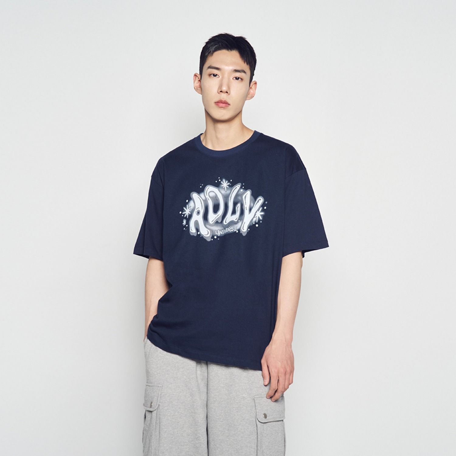 MUSINSA | acmé de la vie ADLV UNIVERSE LOGO SHORT SLEEVE T-SHIRT