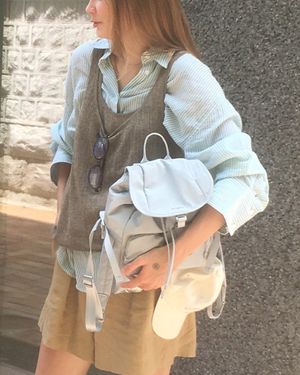 말리부 글로시 백팩 미니 그레이 FLOTFA1B03