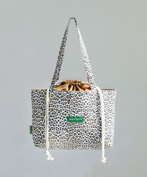 보트 스트링 쇼퍼백 66 호피 - ivory M