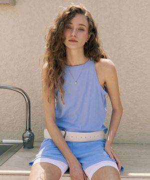 소프트 테리 슬리브리스 - 스카이블루