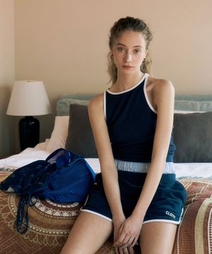 소프트 테리 슬리브리스 - 네이비