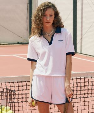 소프트 테리 폴로 탑 - 화이트