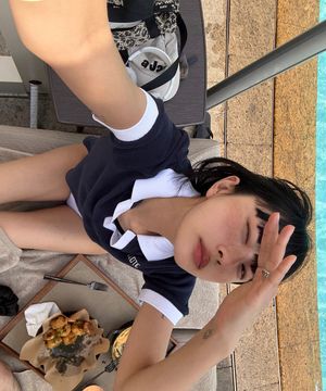 소프트 테리 폴로 탑 - 네이비