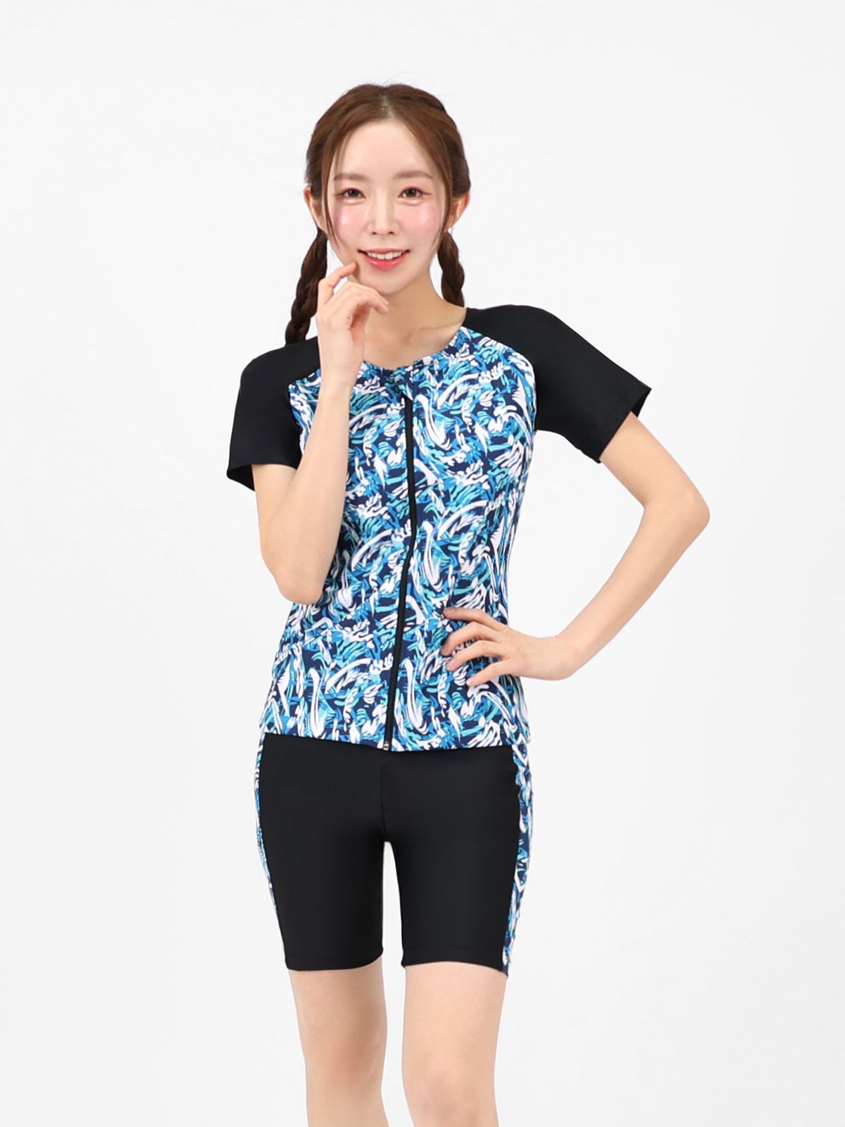 아쿠아티카(AQUATICA) 여성 투피스수영복 AQA8303 일반용수경6종세트