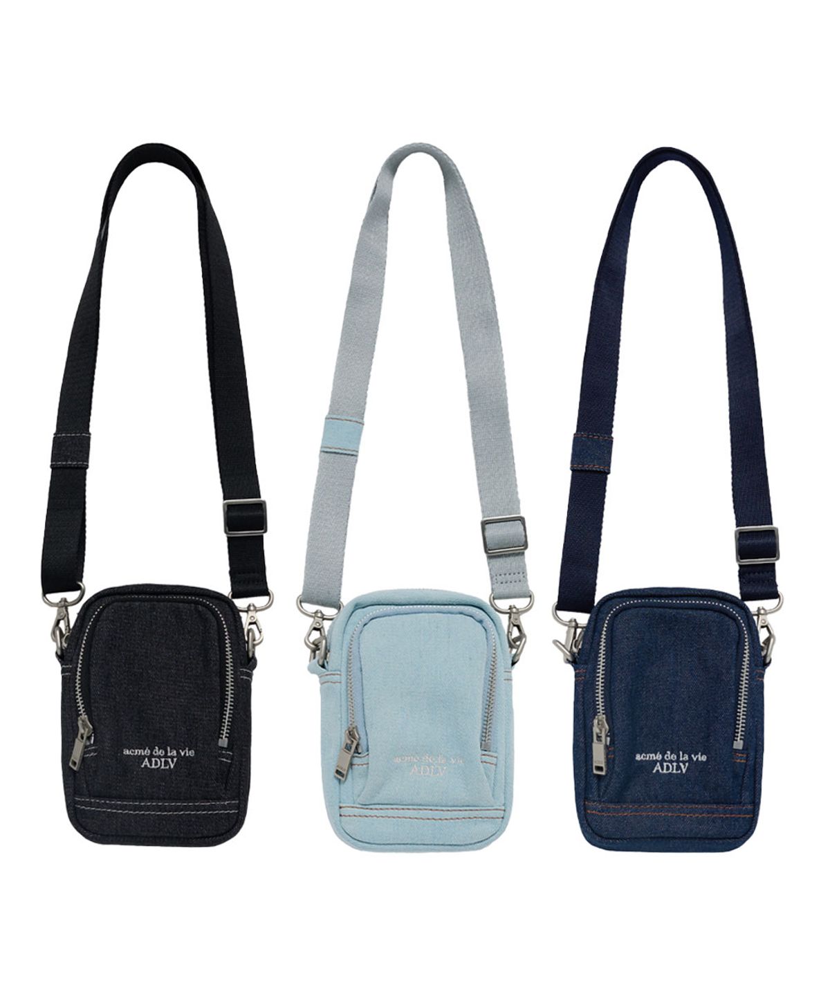 아크메드라비(ACME DE LA VIE) ESSENTIAL DENIM MINI CROSS BAG