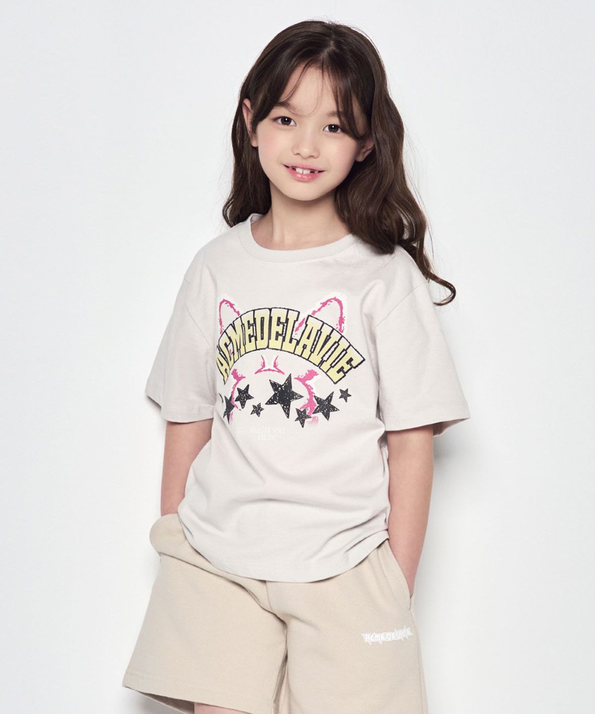 아크메드라비 키즈(acmedelaviekids) KIDS STAR RABBIT SHORT SLEEVE T-SHIRT (3COLOR)