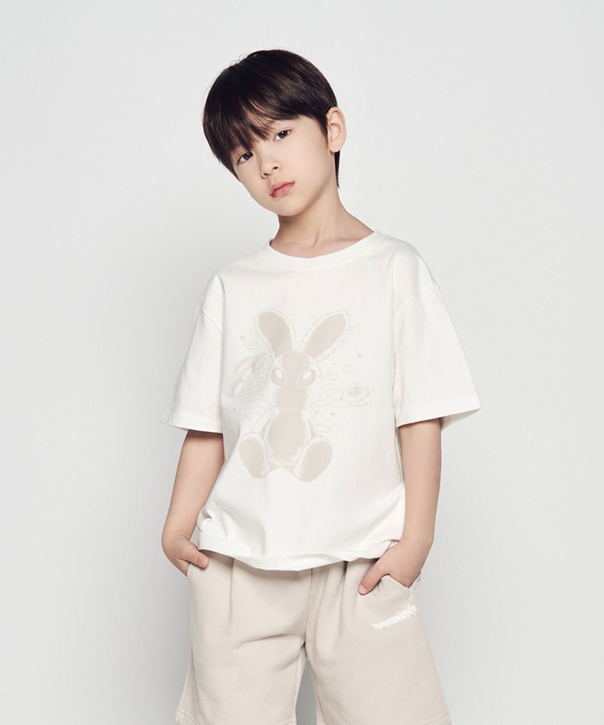 아크메드라비 키즈(acmedelaviekids) KIDS SOLO RABBIT ALIEN SHORT SLEEVE T-SHIRT (4COLOR)