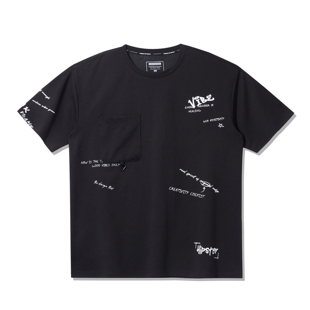 인터크루(INTERCREW) 키치아트웍포켓반팔티 블랙 ITZ2TM11ABK
