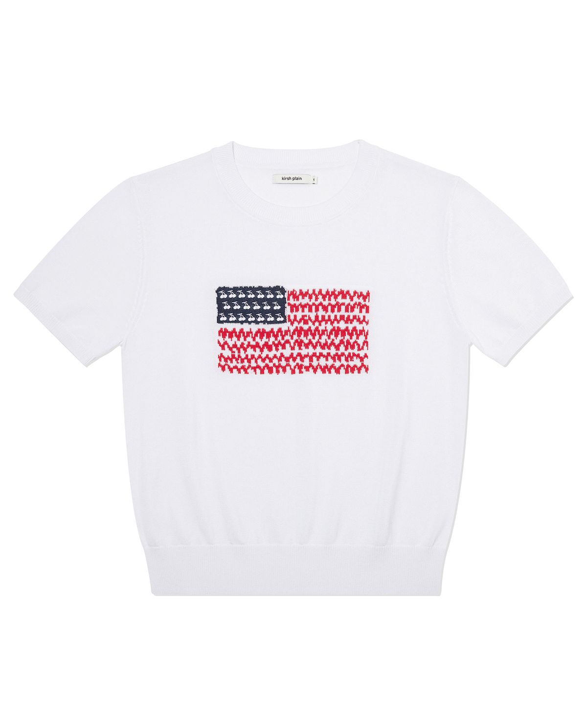 키르시(KIRSH) 체리 USA 그래픽 썸머 니트 [화이트]