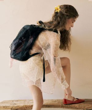 카프리 메쉬 백팩 - 블랙