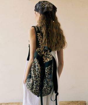 카프리 메쉬 백팩 - 레오파드