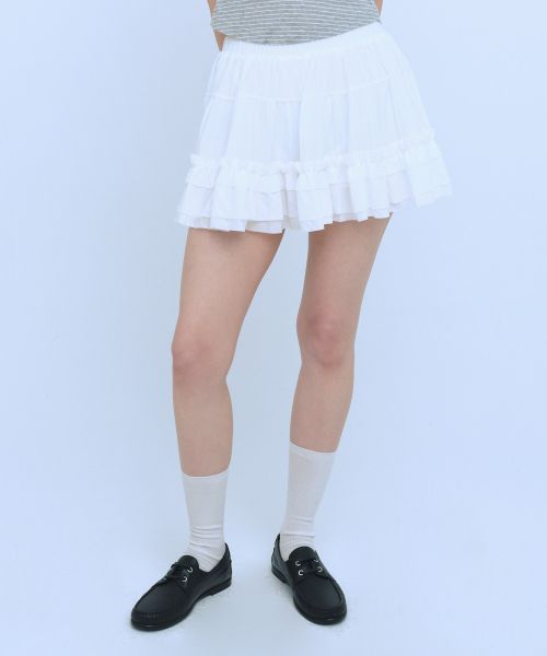 아일렛 캉캉이 미니 스커트 화이트 source detail 5
