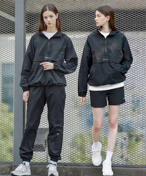 [3PACK] 캠프 스포츠 아노락자켓+조거팬츠+반바지 W 블랙