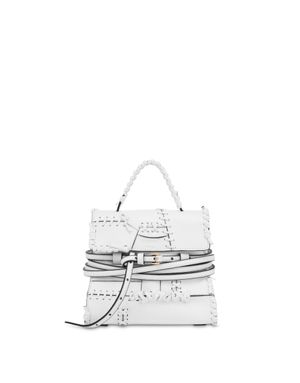 타이 미 소프트레더 스몰 핸드백 WHITE