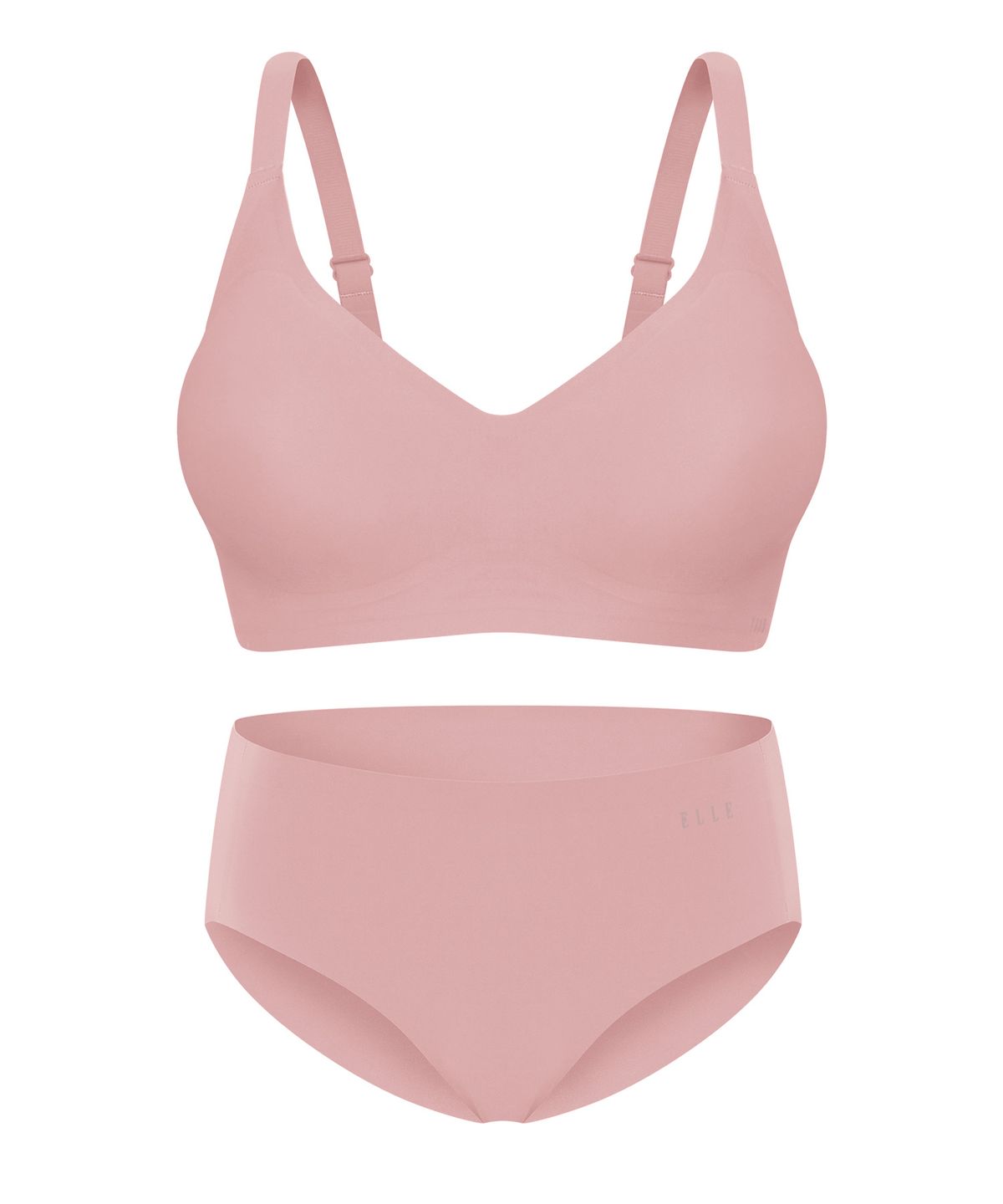 엘르이너웨어(ELLE INNERWEAR) [글래머핏] 쉐딩 브라 팬티 세트 - 핑크