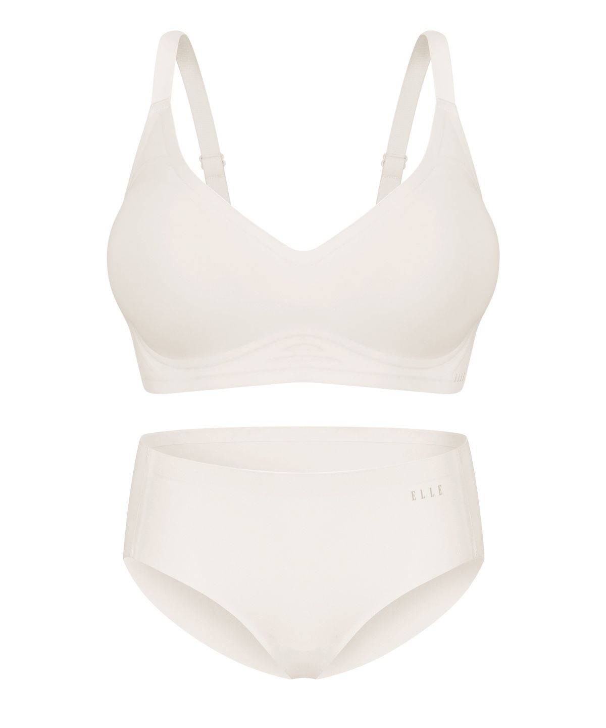 엘르이너웨어(ELLE INNERWEAR) [글래머핏] 쉐딩 브라 팬티 세트 - 크림
