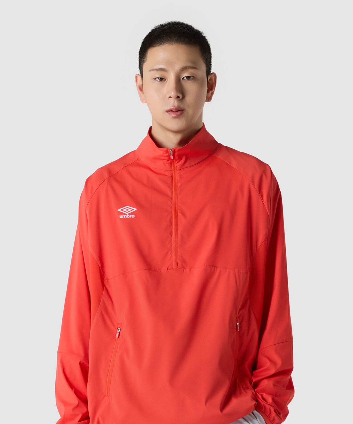 엄브로(UMBRO) [115size] 아이스트레치 스탠넥 아노락 오렌지(UQ211SWT51)