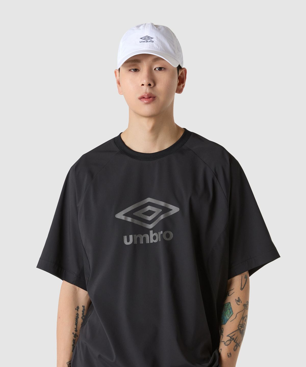 엄브로(UMBRO) [115size] 아이스트레치 반팔 피스테 블랙(UQ211SWT52)