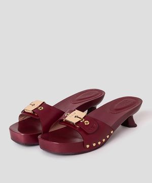 [Scholl X N˚21] 원스트랩 레더 힐 샌들  와인 (HH54K2H14Z)