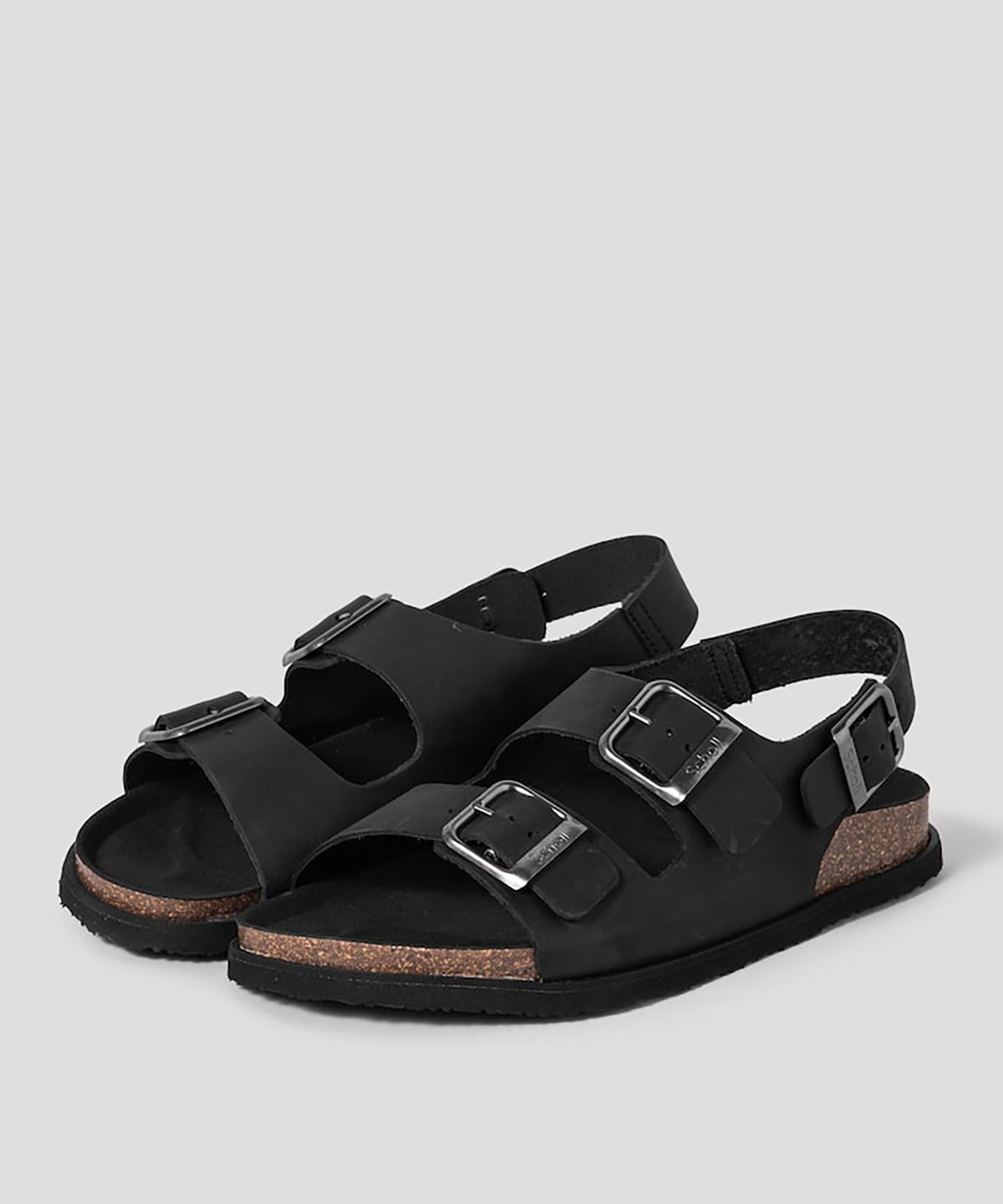 숄(SCHOLL) (MEN) 코르크 투스트랩 샌들  블랙 (HH54K1C615)