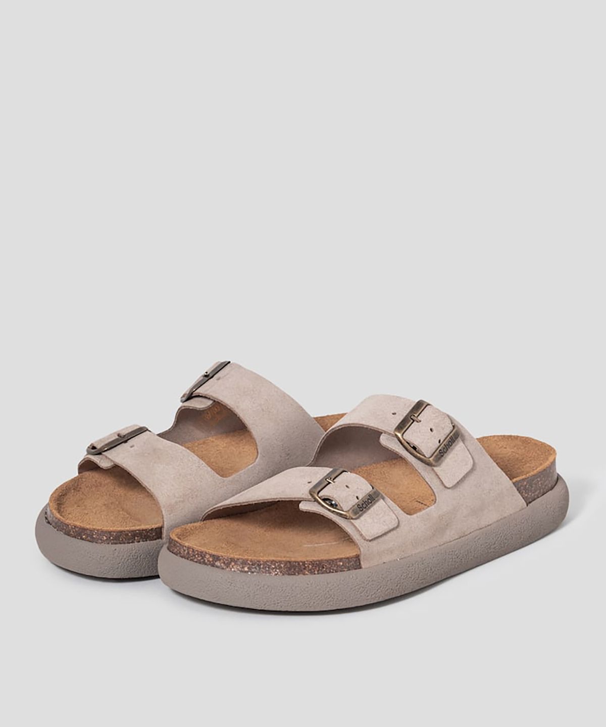 숄(SCHOLL) (MEN) 코르크 투스트랩 청키솔 샌들  옐로이시 브라운 (HH54K1C13B)