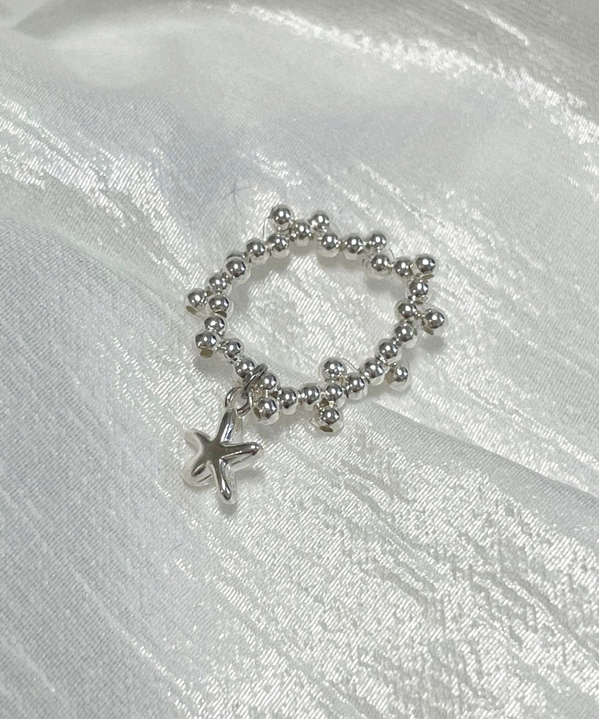 딜라이디(DELIDI) [silver 925] Star shining beads rings