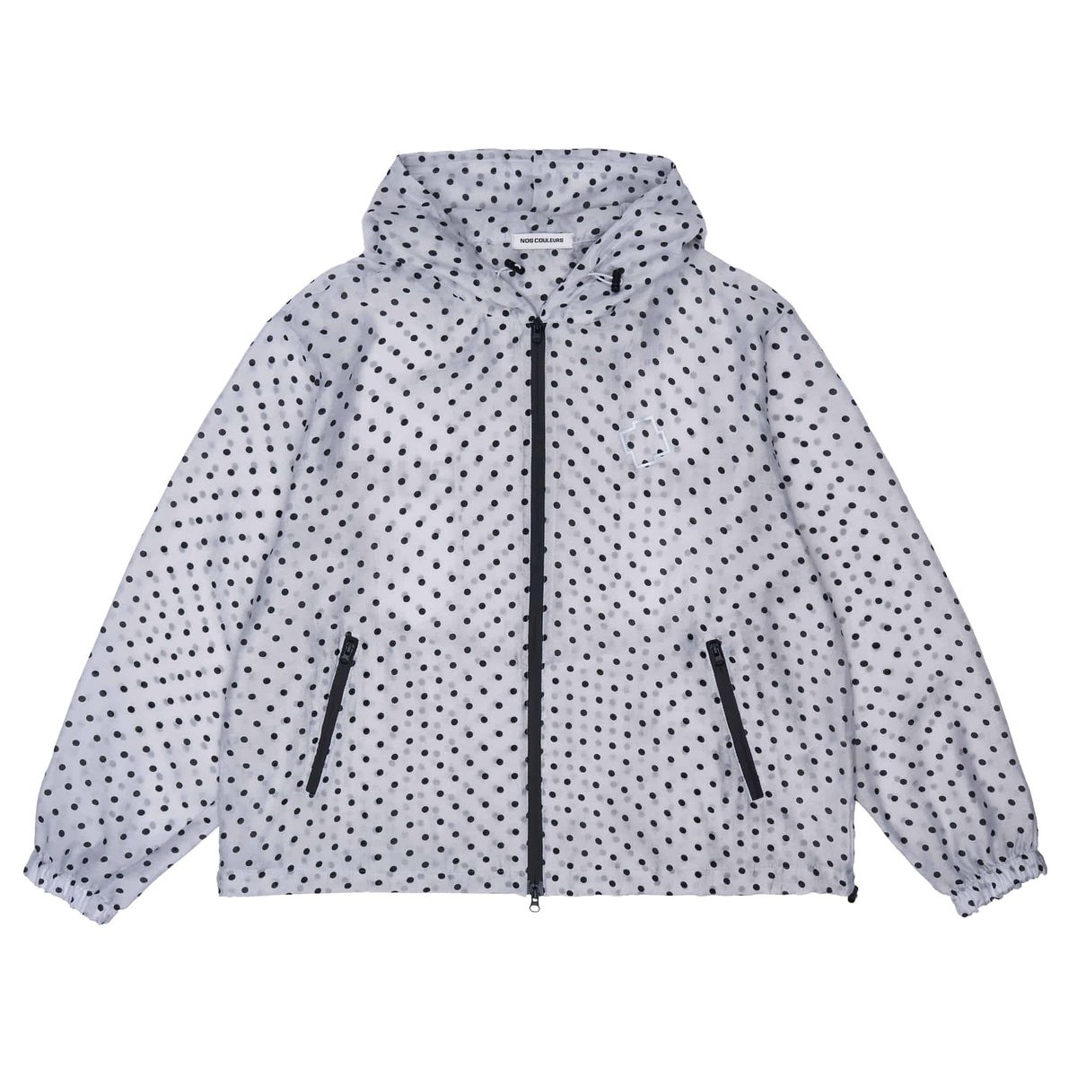 노쿨러스(NOSCOULEURS) POLKA-DOT SHELL JACKET SNOW GREY