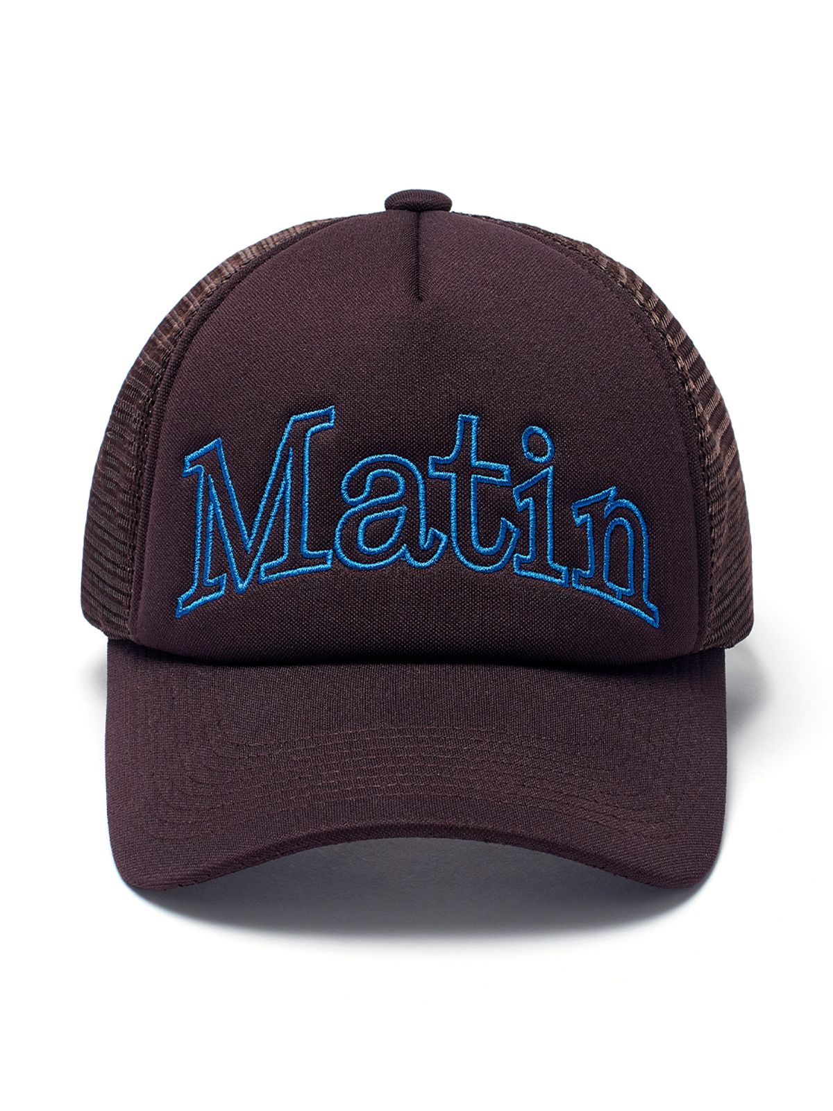 마뗑킴(MATIN KIM) MATIN MESH TRUCKER BALL CAP IN BROWN