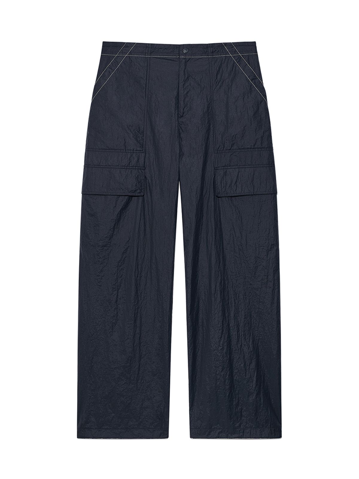 마뗑킴(MATIN KIM) STITCH POINT NYLON PANTS FOR MEN IN NAVY