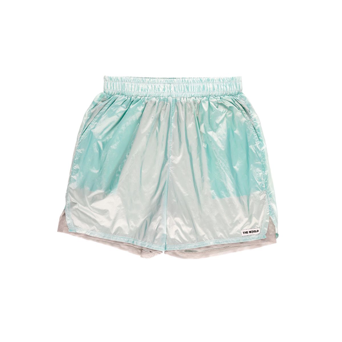 더왈드(THEWARLD) OPAQUE MESH LAYERED SHORT PANTS MINT