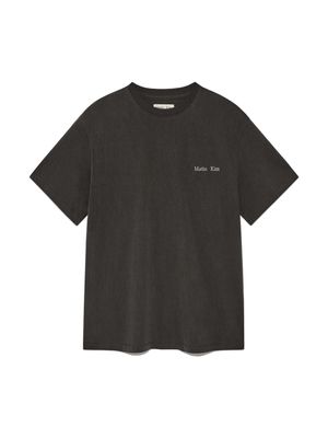 VINTAGE WASHED LOGO TOP FOR WOMEN IN CHARCOAL