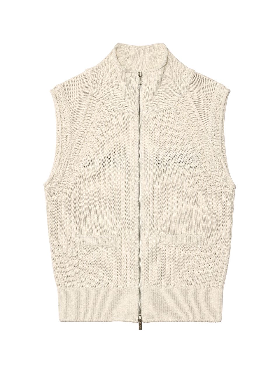SEASON OFF SALE【MATIN KIM】BACK LOGO HIGH NECK KNIT VEST MUSINSA | MATIN KIM BACK LOGO HIGH NECK KNIT VEST IN LIGHT BEIGE
