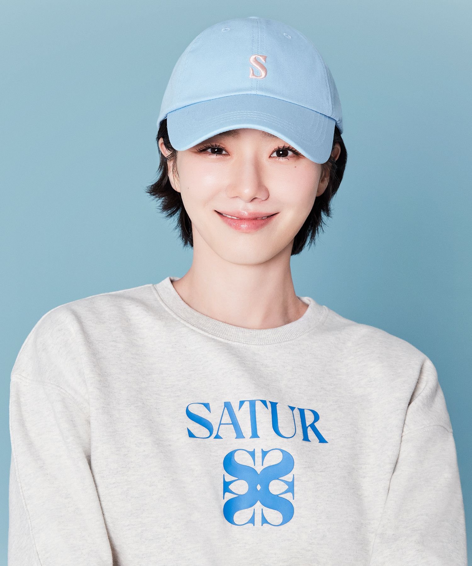 ★SATUR★Classic Small Logo Ball Cap MUSINSA | SATUR Classic Small Logo Ball Cap Sky Blue
