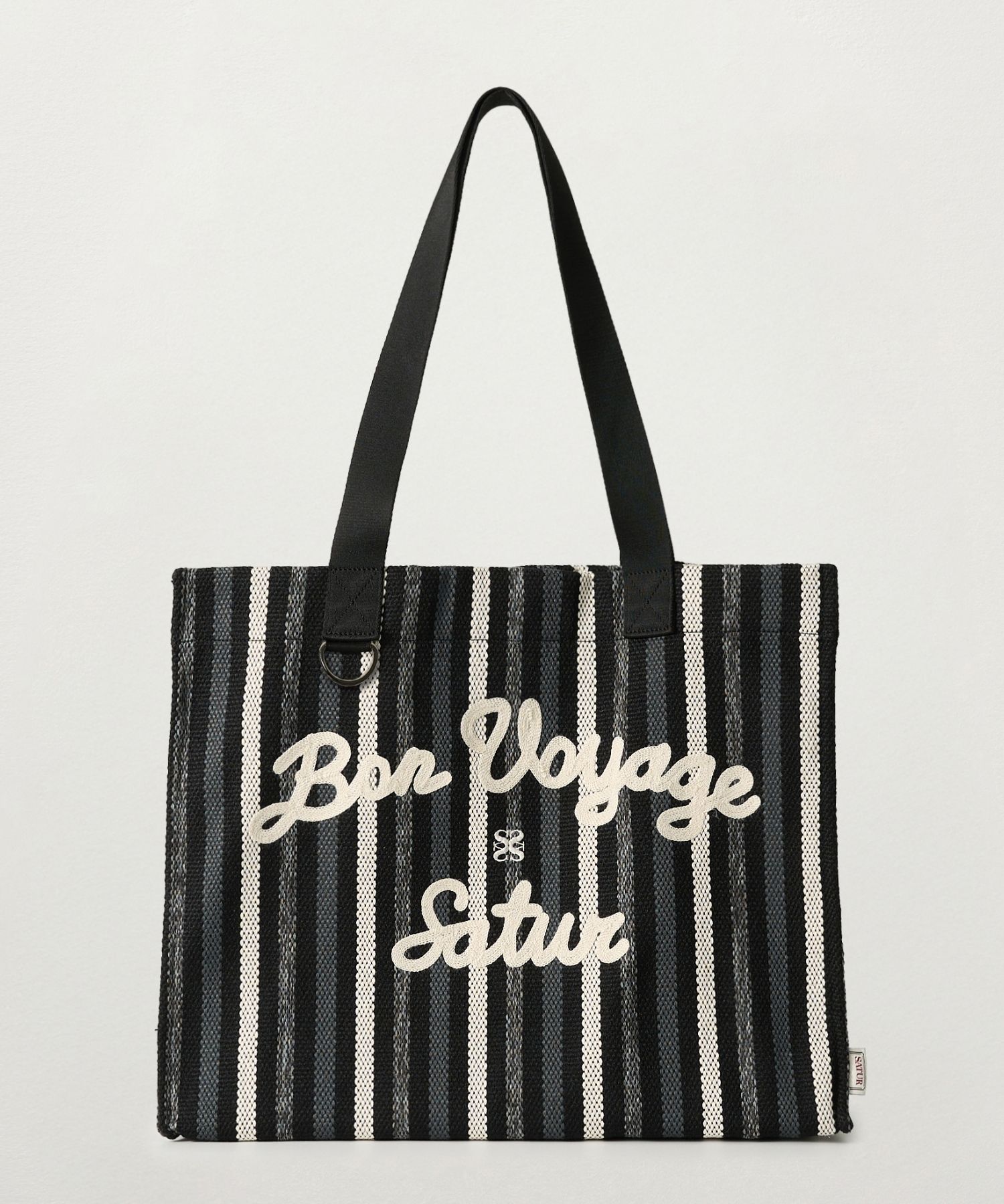 トートバッグ SATUR Bon Voyage Over Size Beach Bag 5FT1672 MUSINSA | SATUR Bon Voyage Oversized Beach Bag Black