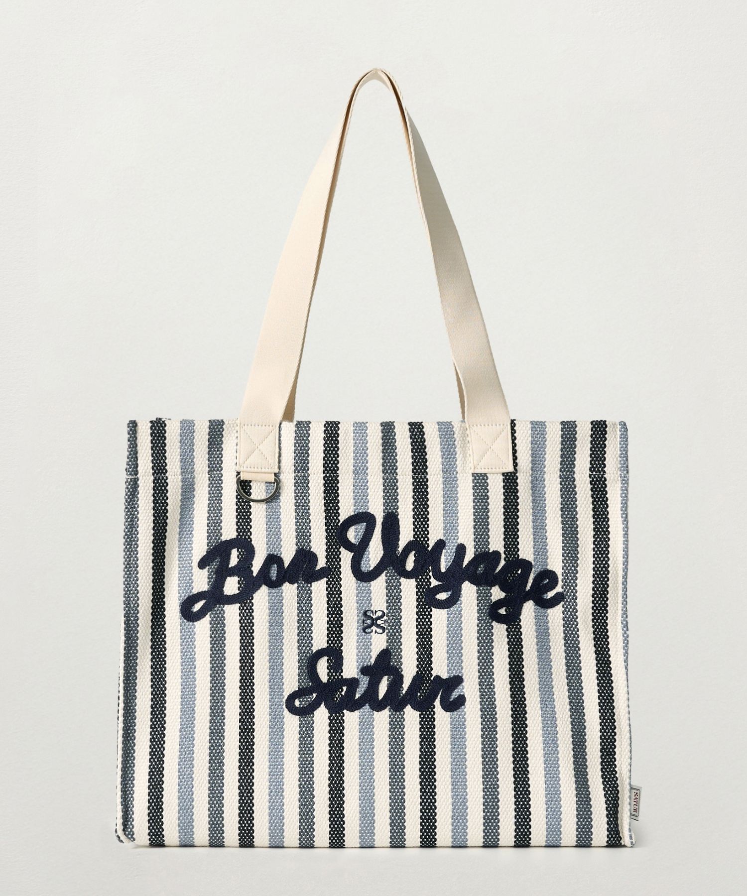 MUSINSA | SATUR Bon Voyage Oversized Beach Bag Navy