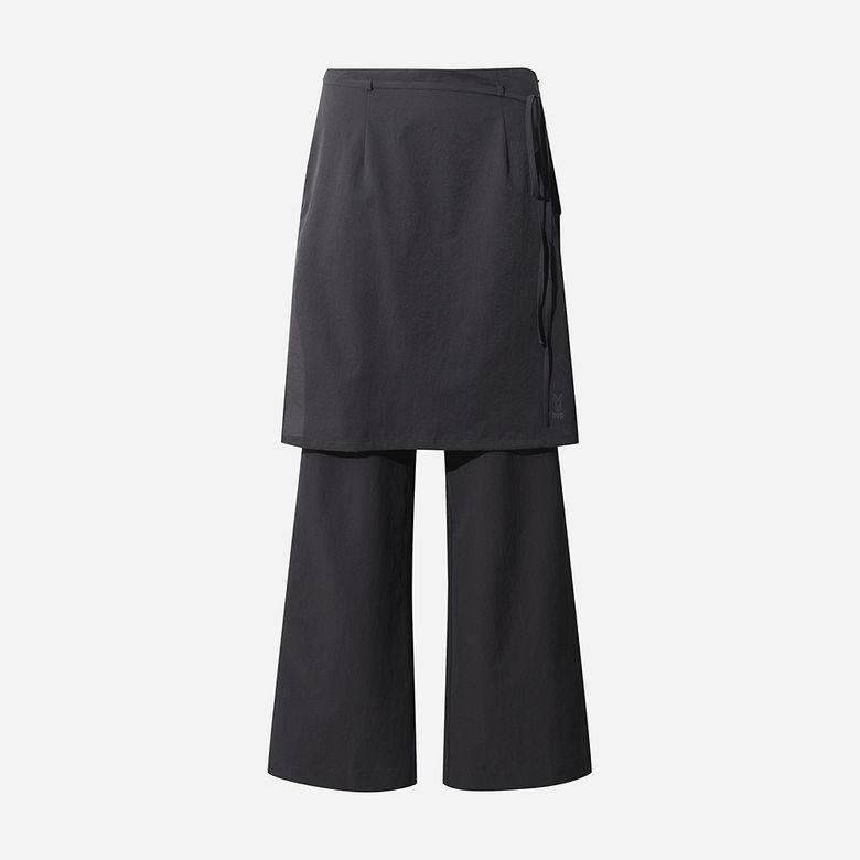에어픽셀 스커트 커버업 팬츠 여자(BLACK)