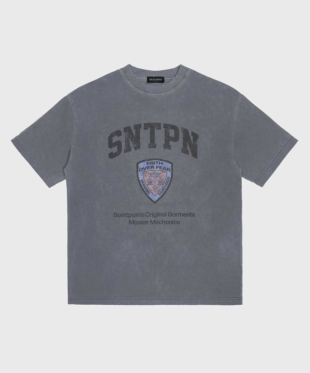 세인트페인(SAINTPAIN) SP 캅 피그먼트 반팔티 블루