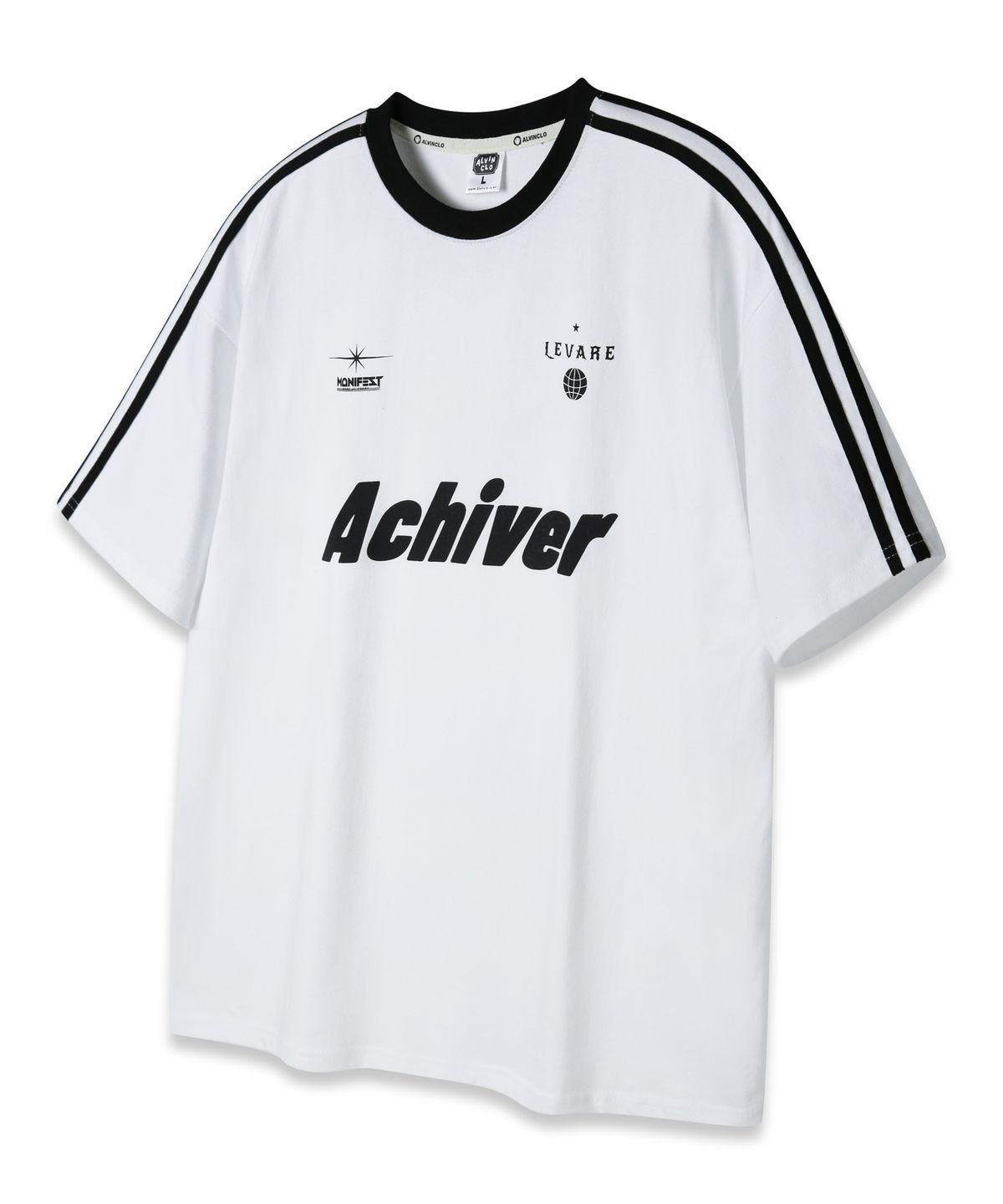 앨빈클로(ALVINCLO) ACHIVER 트랙 오버핏 반팔티 AST4803 (2 COLOR)