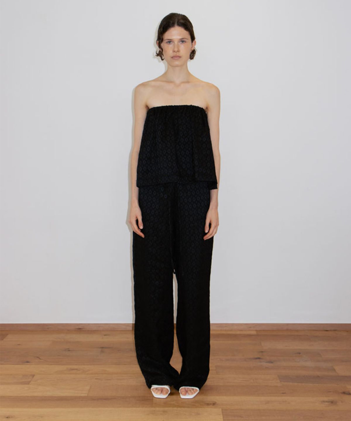 수수무(SUSUMU) SHIRT PANTS - black jacquard
