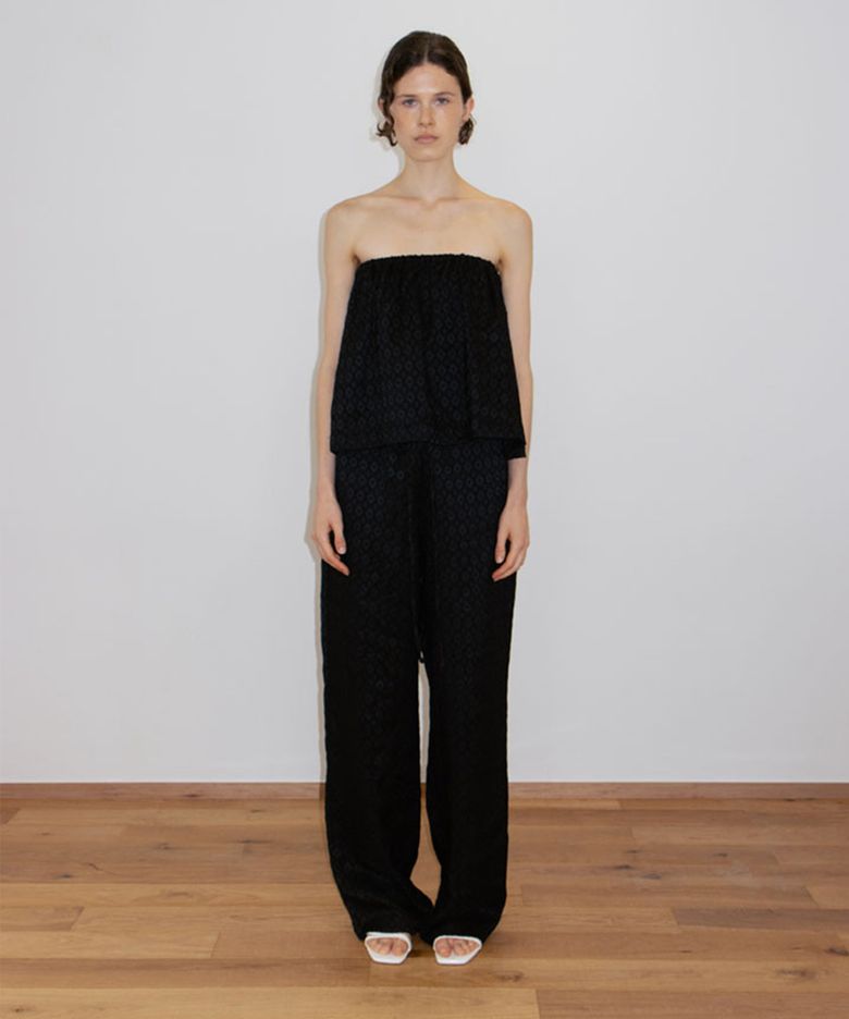SHIRT PANTS - black jacquard