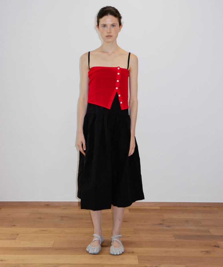 LYOCELL WOOL BANDEAU - red