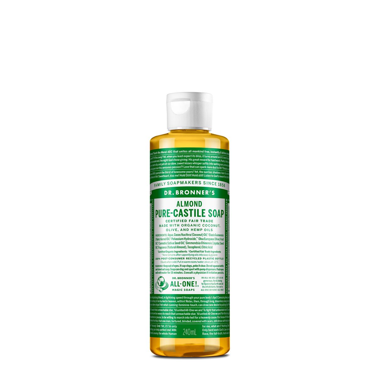 닥터 브로너스(DR.BRONNER'S) [페이스&바디클렌저]아몬드 퓨어 캐스틸 솝 240ml