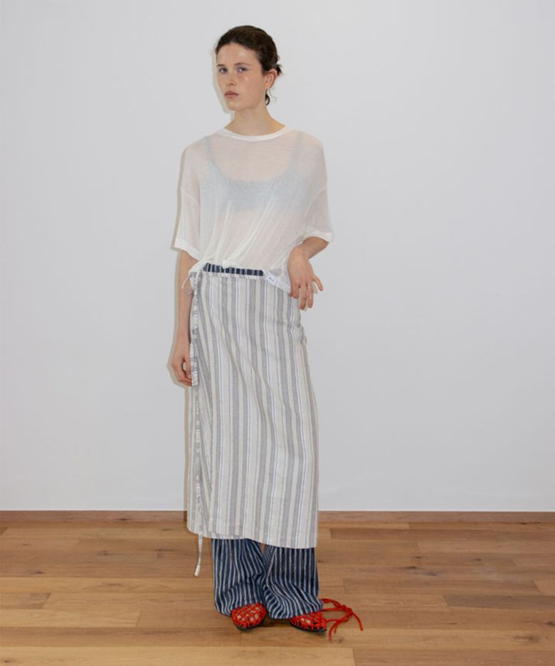 LYOCELL WOOL SHORTSLEEVE TEE - off white