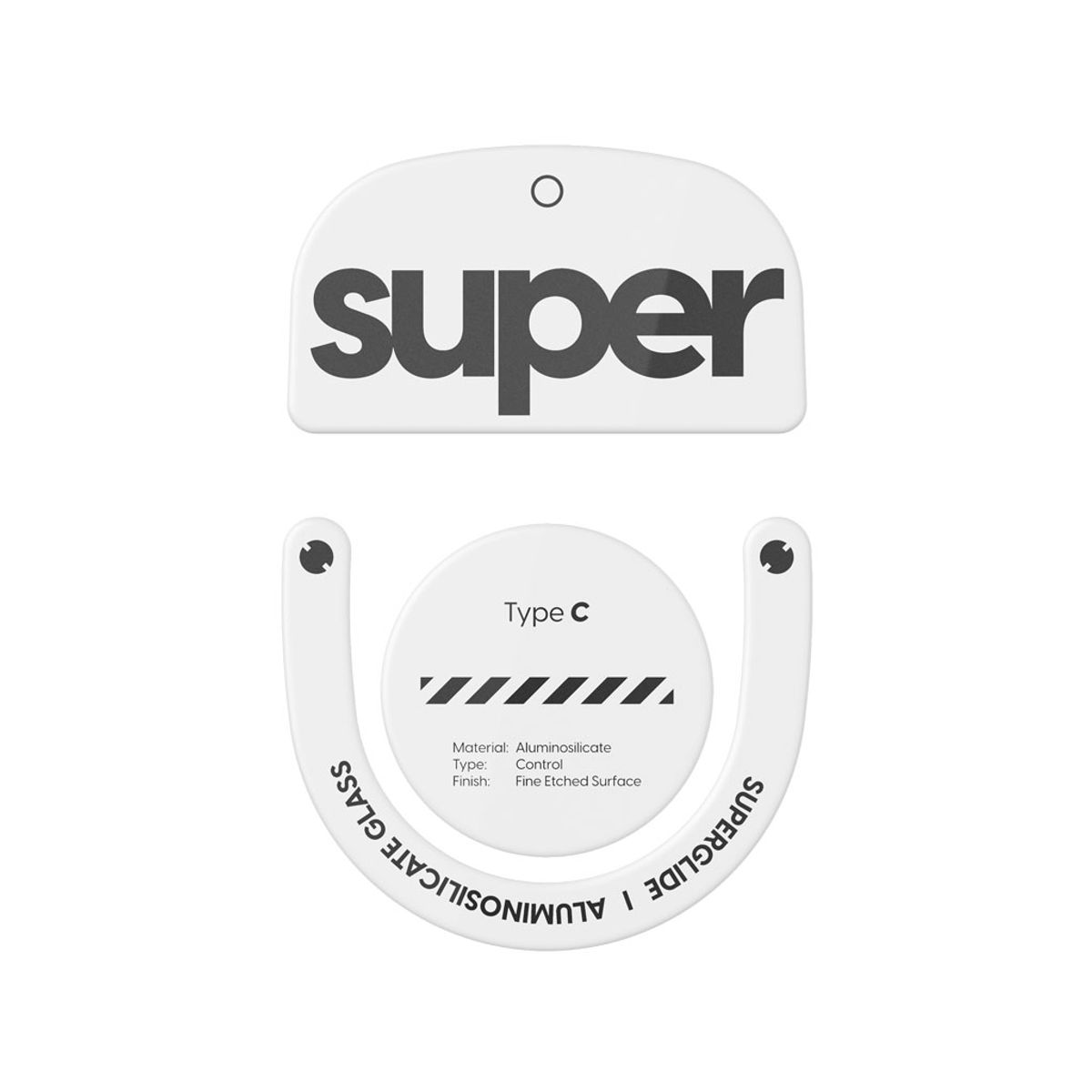 펄사(PULSAR) 로지텍 GPRO X 슈퍼라이트2 전용 슈퍼글라이드 유리 마우스피트 화이트색상 Type-C 무광 (LGS2GW2)