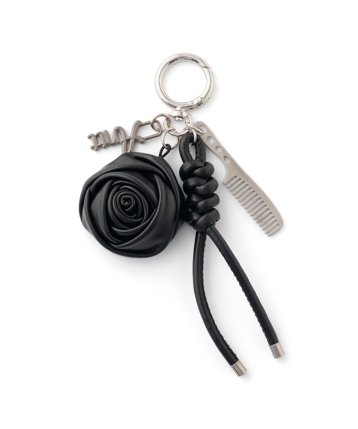 앙뜨시엔느(ANTT SIENNE) Rose Comb Keyring (Black)