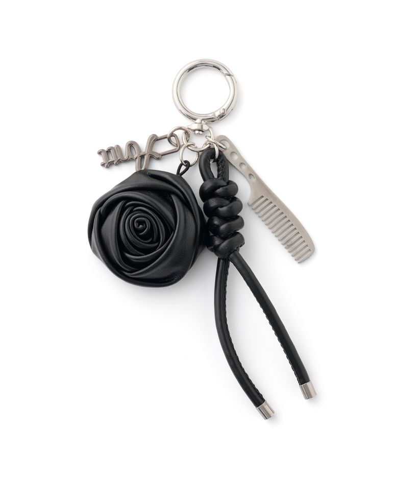 Rose Comb Keyring (Black)