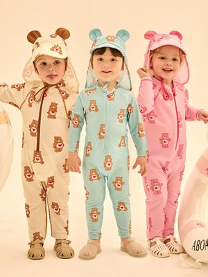 케어베어즈 래쉬가드 스윔수트(플랩캡세트)