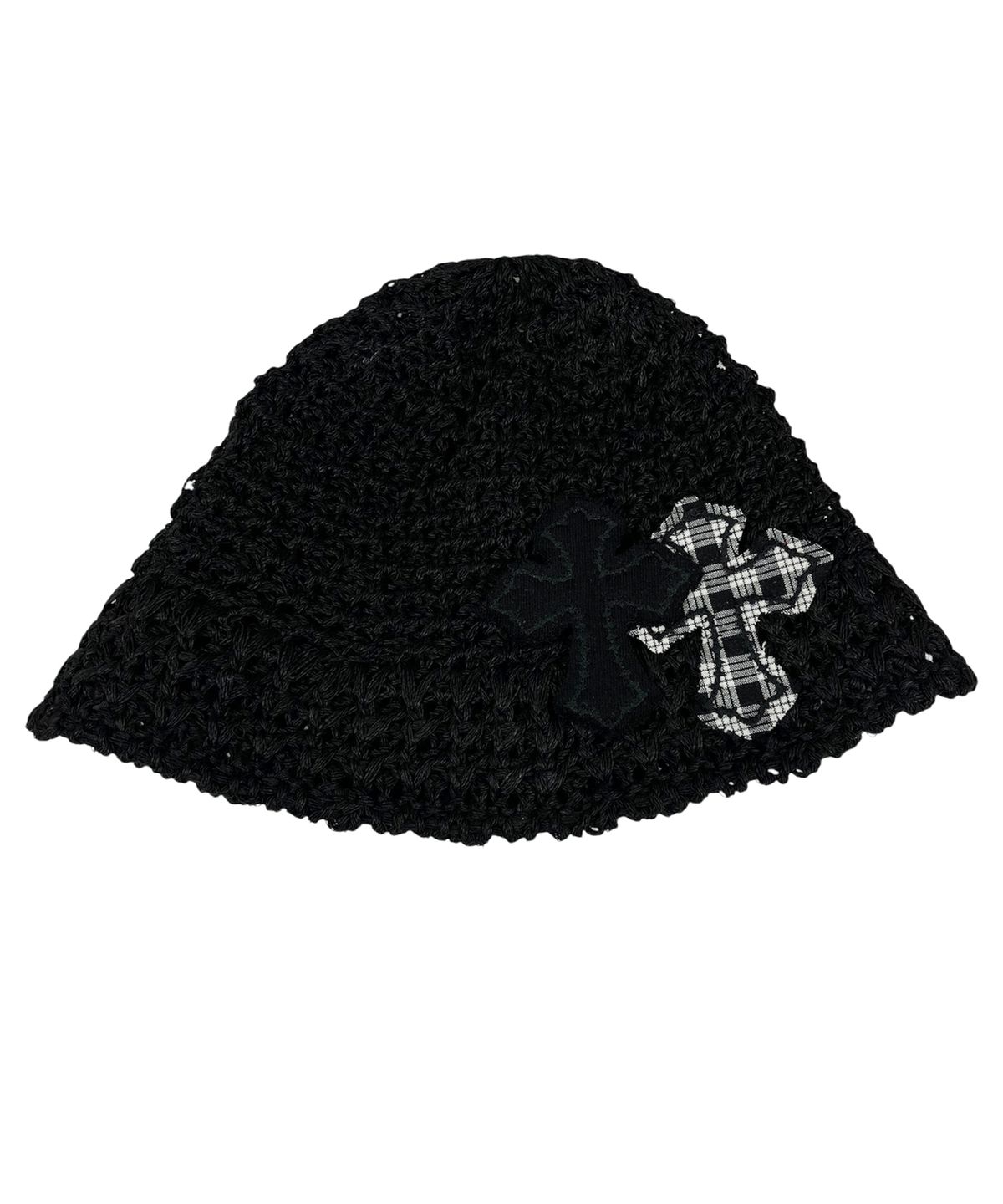 스케이터락(SK8ER ROCK) Cross Knit Bucket Hat ((black))