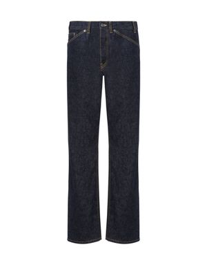 로고 패치 데님 팬츠