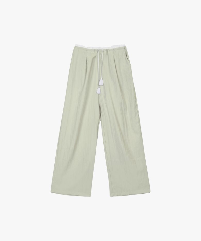 MORI RUSTLE NYLON PANTS_MINT